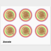Rond Toast Sur Un Sticker En Plaque (Feuille)