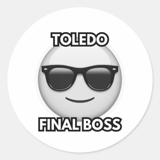 Rond Toledo Final Boss Cool Emoji Sticker (Devant)