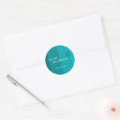 Rond Tonal Seagreen Bar Mitzvah sticker (Enveloppe)