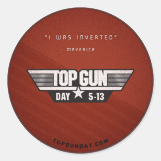 Rond Top Gun Day Sticker v2 - J'ai été inversé