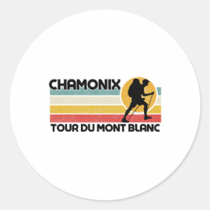 Rond Tour Du Mont Blanc Chamonix Resort gebied Ski Ronde Sticker
