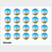 Rond Tour Eiffel dans le Sticker des nuages (Feuille)