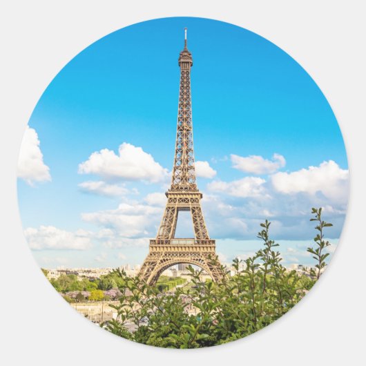 Rond Tour Eiffel dans le Sticker des nuages (Devant)