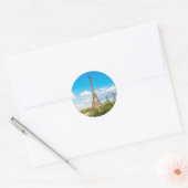 Rond Tour Eiffel dans le Sticker des nuages (Enveloppe)