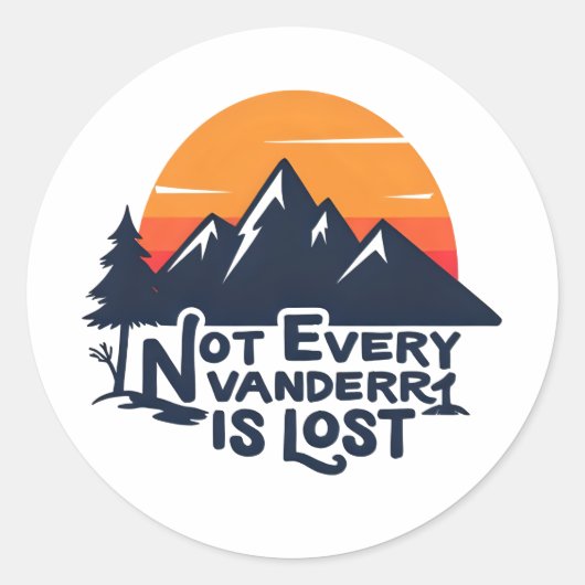 Rond Tous Les Déambulateurs Ne Sont Pas Perdus Sticker (Devant)