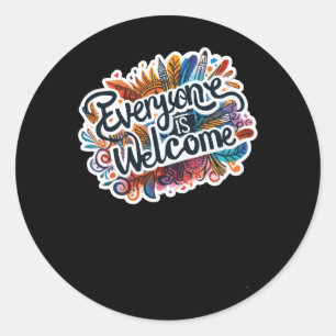 Rond Tout Le Monde Est Un Sticker De Bienvenue