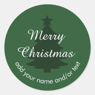 Rond Traditionnel — Sticker de Noël personnalisé vert f