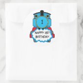 Rond Train Happy Birthday round Sticker (Sac)