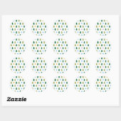 Rond Trees and Twinkles Multi-Color Sticker (Feuille)