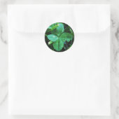 Rond Trèfle à quatre feuilles Sticker (Sac)