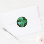 Rond Trèfle à quatre feuilles Sticker (Enveloppe)