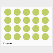 Rond Trendy Soft Chartreuse Round Sticker (Feuille)