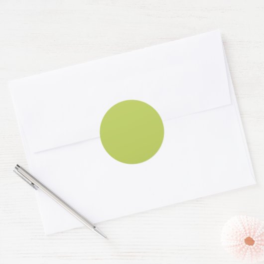 Rond Trendy Soft Chartreuse Round Sticker (Enveloppe)