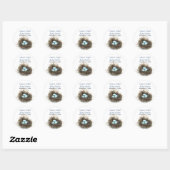 Rond Triplet Sticker Baby shower (Feuille)