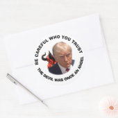 Rond TRUMP ET LE Sticker DU DIABLE (Enveloppe)