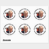 Rond TRUMP ET LE Sticker DU DIABLE (Feuille)