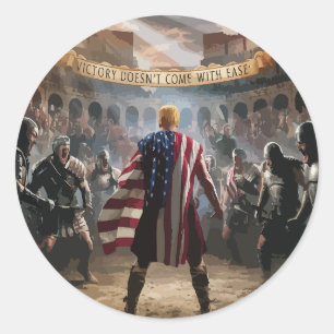 Rond "Trump le sticker du gladiateur"