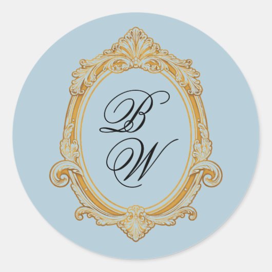 Rond Tuscany Countryside Ornate Wedding Sticker (Devant)