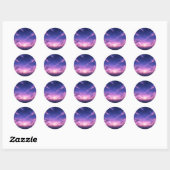 Rond Twilight Sky Sticker Sheet (Feuille)