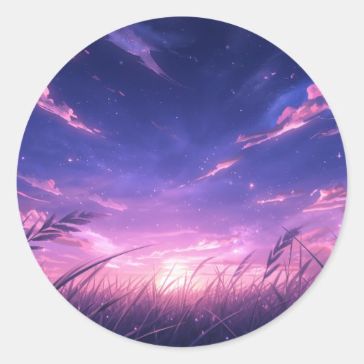Rond Twilight Sky Sticker Sheet (Devant)
