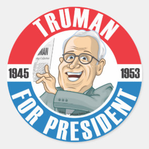 Rond U.S. Les Présidents Campaign Sticker : #33 Harry