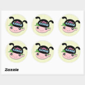 Rond Ultra Kawaii - Sticker pour garçon (Feuille)