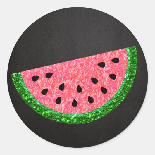 Rond Un dans un melon, Sticker Watermelon, Étiquette, T (Devant)