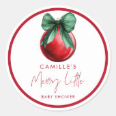 Rond Un joyeux petit Sticker Baby shower (Devant)