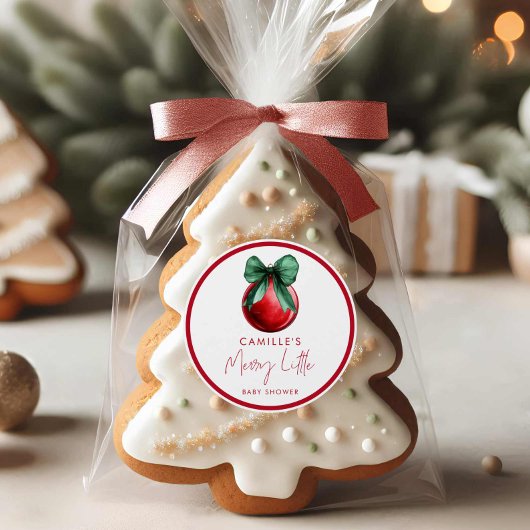 Rond Un joyeux petit Sticker Baby shower