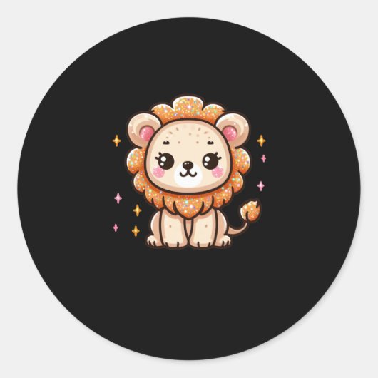Rond Un Petit Sticker Lion (Devant)