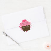 Rond "Un peu d'amour de mon four" sticker cupcake (Enveloppe)