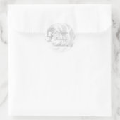 Rond Un Sticker de célébration de mariage d'hiver (Sac)