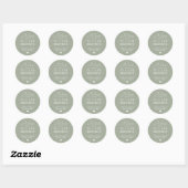 Rond Un Sticker De Mariage Vert Sweet Terminant (Feuille)