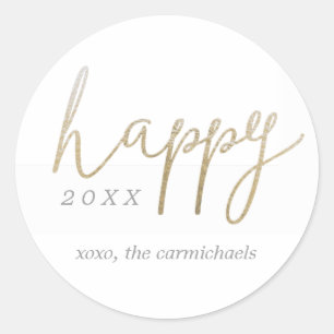 Rond Un Sticker Personnalisé Pour Le Nouvel An Plutôt H
