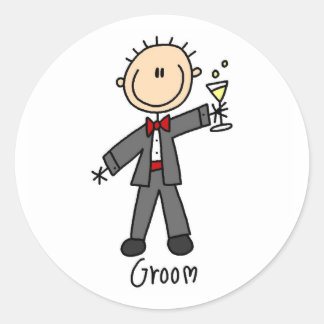 Rond Un Verre Pour Le Sticker Groom