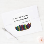 Rond Une maison sans livre Sticker (Enveloppe)
