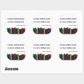 Rond Une maison sans livre Sticker (Feuille)