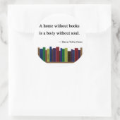 Rond Une maison sans livre Sticker (Sac)