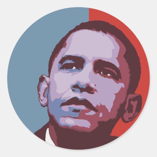 Rond Une nouvelle majorité - Sticker politique d'Obama (Devant)