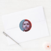 Rond Une nouvelle majorité - Sticker politique d'Obama (Enveloppe)