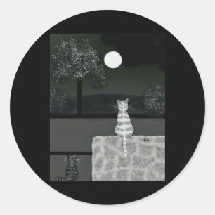 Rond Une Nuit Sombre, Les Chats Sortent Sticker