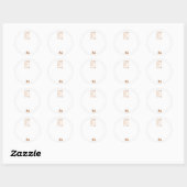Rond Une petite note à Bébé Sticker pour cadeau (Feuille)