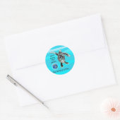 Rond Une tortue à la fois Sticker (Enveloppe)