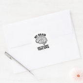 Rond Unhinged - Mon Cerveau A Trop De Tabs Open Sticker (Enveloppe)