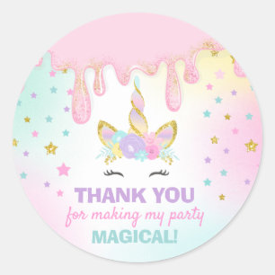 Rond Unicorn Slime Party Favoriser Tag Sticker Slime Pa