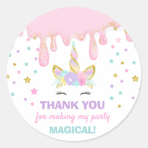 Rond Unicorn Slime Party Favoriser Tag Sticker Slime Pa