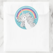 ROND UNICORN STICKER BLEU (Sac)
