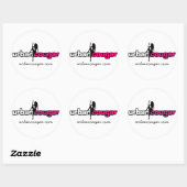 Rond Urbancougar.com Sticker blanc - Grand (Feuille)
