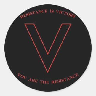 Rond V est pour Sticker Victory