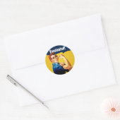 Rond Vacciné Rosie le Sticker Riveter avec coeur (Enveloppe)